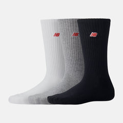 Pack de 3 Calcetines New Balance Gris Blanco Negro