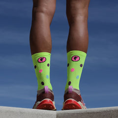 Calcetines deportivos Pimiento Negro Puntos Amarillo