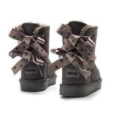 Bota Junior Mustang Sky Taupe Gris