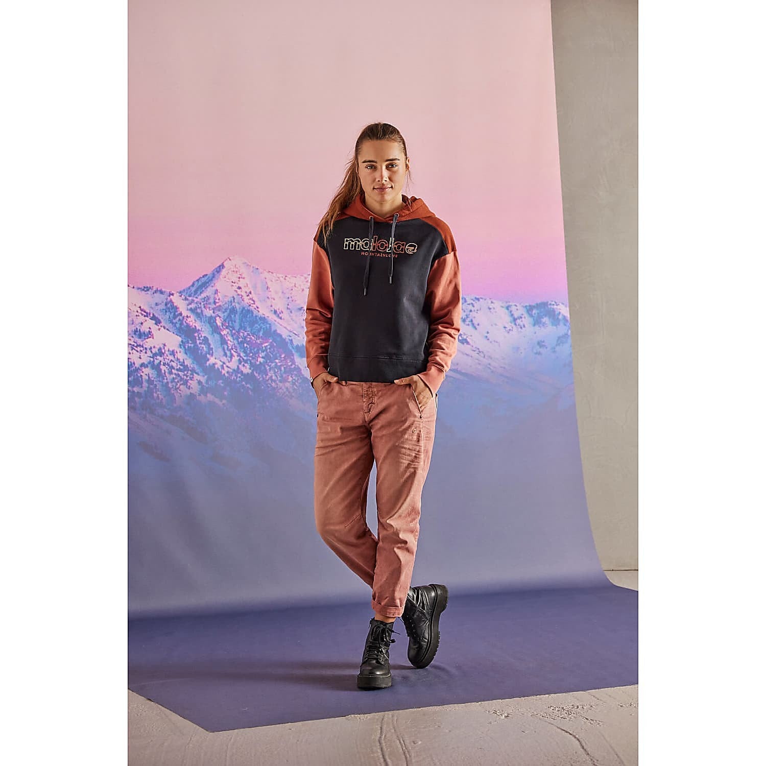 Sudadera W Maloja RingelblumeM Moonless Multi