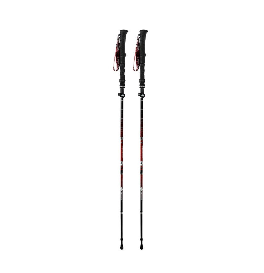 Bastones Raidlight Avatara Hybrid Carbon Negro/Rojo
