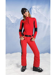 Pantalón de esquí ajustado para mujer Soll Rocket Rojo