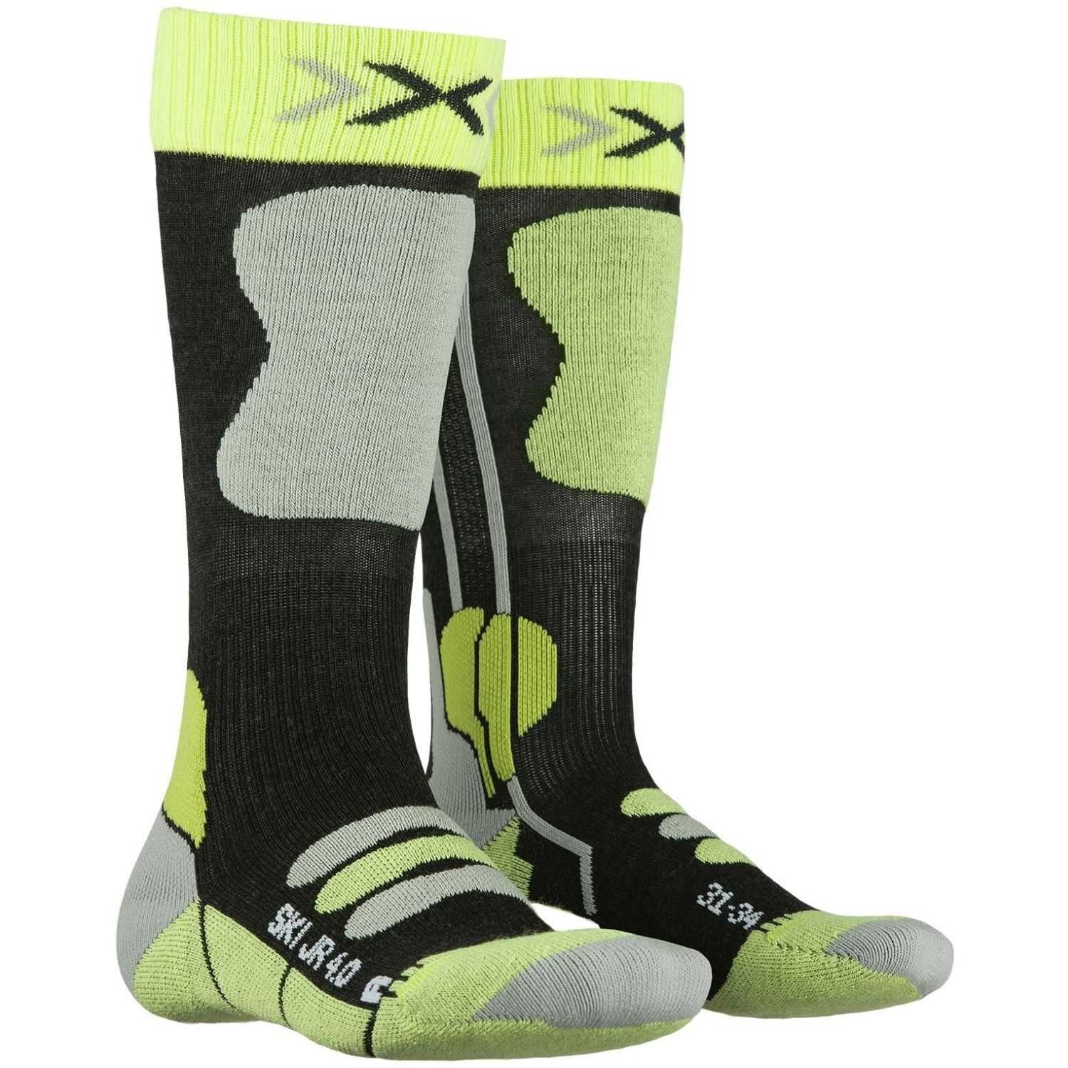 Calcetines Esquí X-Bionic Ski JR 4.0 Antracite/Green