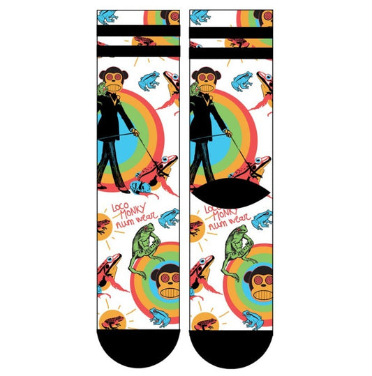 Calcetines NUM Wear Monky Happy Mondays Blanco