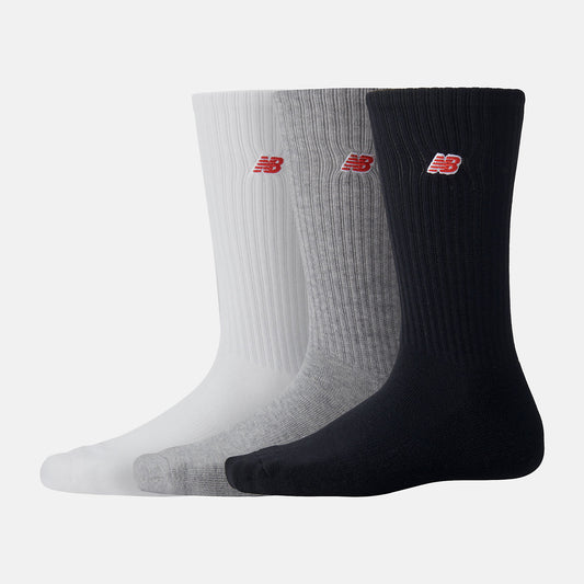 Pack de 3 Calcetines New Balance Gris Blanco Negro