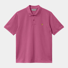 Camiseta Carhartt Chase Pique Polo Magenta Gold