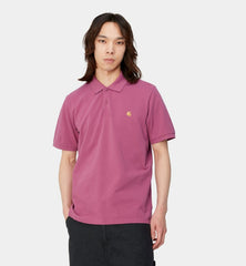 Camiseta Carhartt Chase Pique Polo Magenta Gold