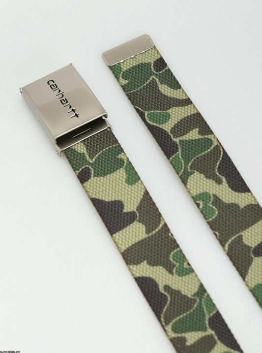 Cinturon Carhartt Clip Belt Chrome Camo Duck Green