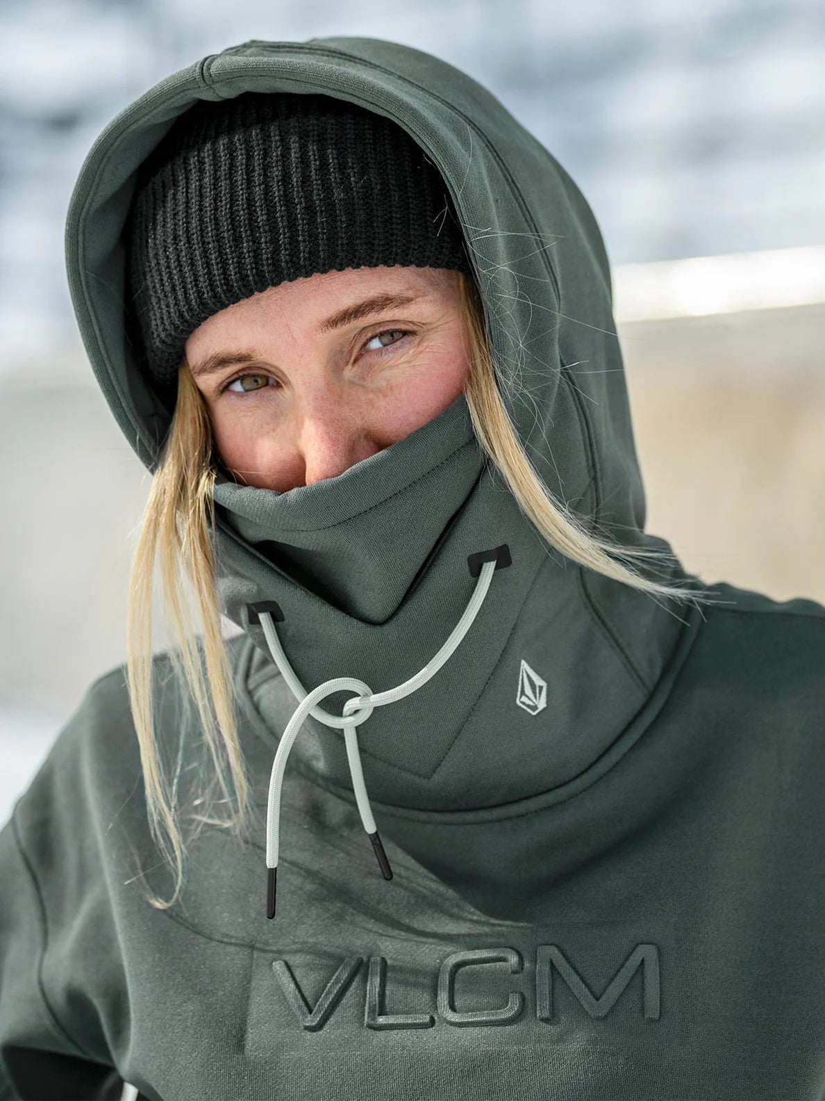 Sudadera para mujer Volcom Riding Hydro Eucalyptus XS