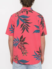 Camisa para hombre Volcom Paradiso Floral Washed Ruby