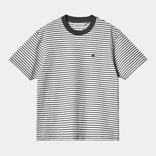 Camiseta para mujer Carhartt Coleen Stripe White Black