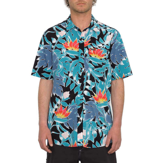 Camisa para hombre Volcom Leaf Pit Floral Black