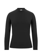 Camiseta térmica de esquí para mujer Soll Turtleneck Black