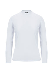 Camiseta térmica de esquí para mujer Soll Turtleneck White