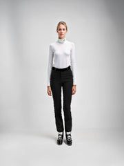 Camiseta térmica de esquí para mujer Soll Turtleneck White