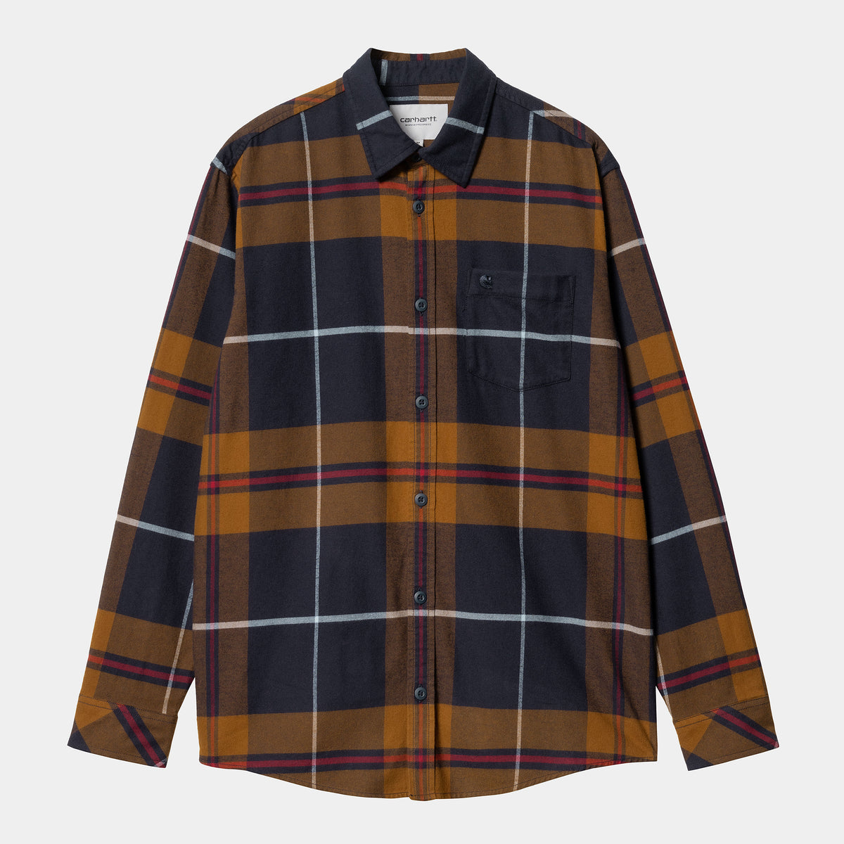 Camisa para hombre Carhartt Garnett Marron