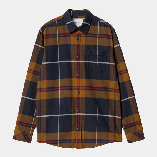 Camisa para hombre Carhartt Garnett Marron