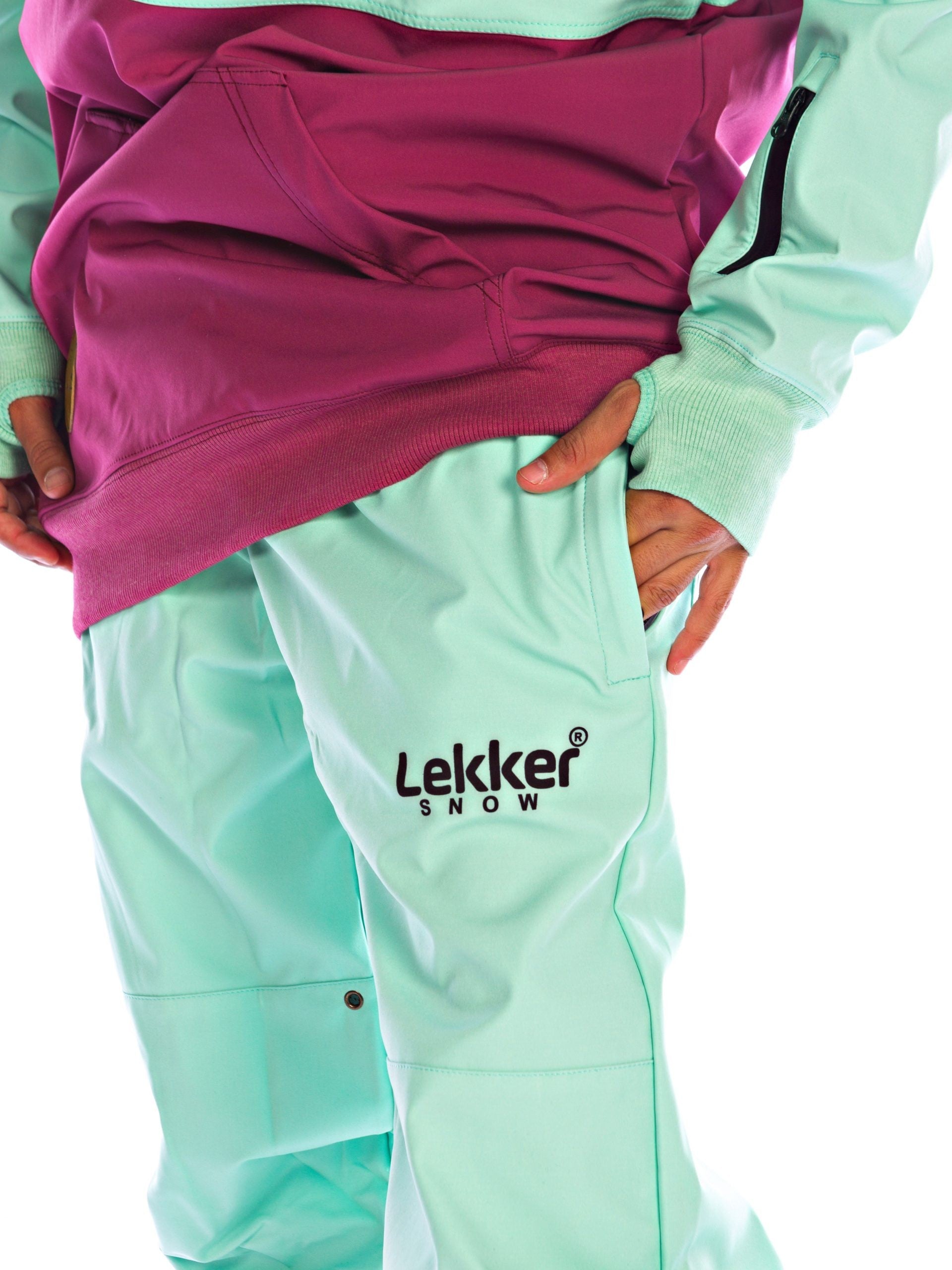 Softshell Lekker Tall Hoodie Mint Marron