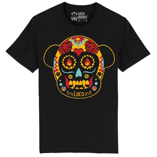Camiseta Num Wear Loco Monky Viva Mexico Negro