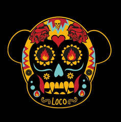 Camiseta Num Wear Loco Monky Viva Mexico Negro
