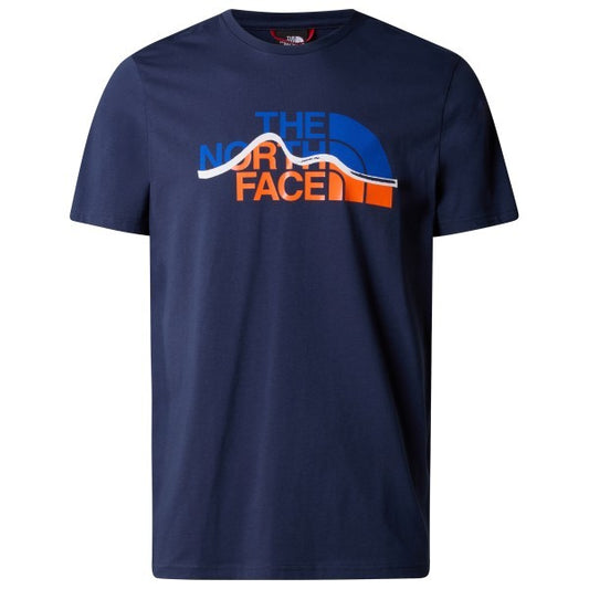 Camiseta The North Face S/s Mountain Line Azul
